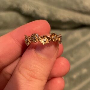 Rose Gold Floral Ring